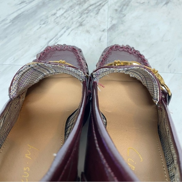 Circus Sam Edelman Susie Dark Burgundy Platform Loafer Pump 6M - Picture 11 of 15